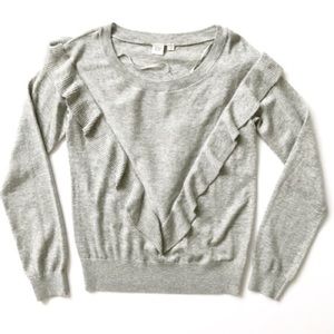 GAP Gray Ruffle Sweater
